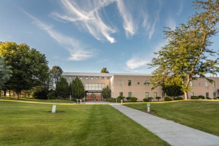 Exterior view of Technology Center Building F on Walla Walla Campus