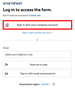 image of login-smartsheets prompt