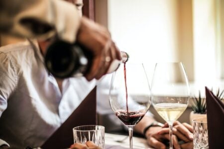 image of wine pouring into glass
